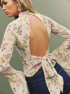 Reformation Roxana Top Ivory - Size 8